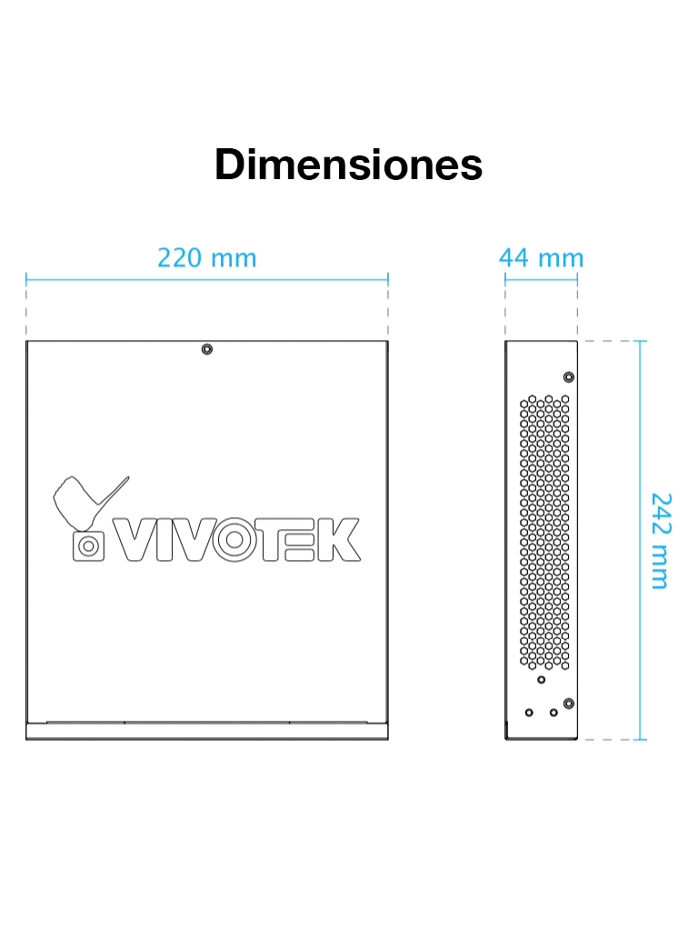 VIVOTEK AW-GEV-104B-130 - Switch Gigabit PoE Administrable con 8 puertos GE  2 puertos SFP  130W totales  WEB Smart  30W por puerto  compatible con VIVOCAM #V1
