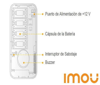 IMOU SIREN (ARA10-SW) - Sirena Inalambrica con Estrobo integrado sonido de 85 dB y frecuencia de 433 MHz. Con batería CR123A de alta duración y fácil instalación. #Seguridad #MCI2 #IMMC