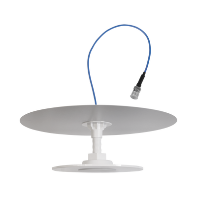 Antena Omnidireccional de Bajo Perfil Ultra Delgada con Reflector para Máxima Ganancia de 7dBi. Cubre bandas de celular 5G  4G  3G y WiFi de 608 a 2700 MHz.