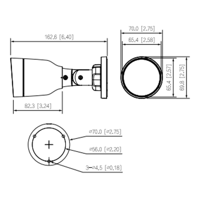 DAHUA IPC-HFW1431S1-A-S4 - Cámara IP Bullet de 4 Megapixeles lente de 2.8 mm con ángulo de visión de 104 grados  IR de 30 m  compresión H.265+  micrófono integrado  PoE  WDR real  protección IP67 para uso en exteriores.