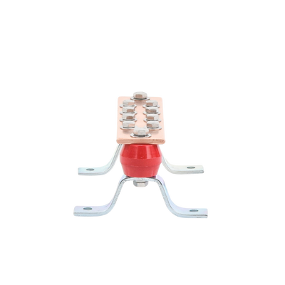 Barra para Unión de Cobre con Capacidad de 1000A  medidas  7-7/8 x 2 x 1/4 in.  con Aisladores (Sin Gabinete)