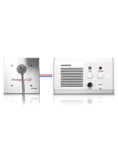 COMMAX JNS4CS - Subestación de cama para sistema de llamado de enfermería / Comunicación por voz con la unidad  JNS70MN / Soporta botón pulsador CC200 y botones de emergencia