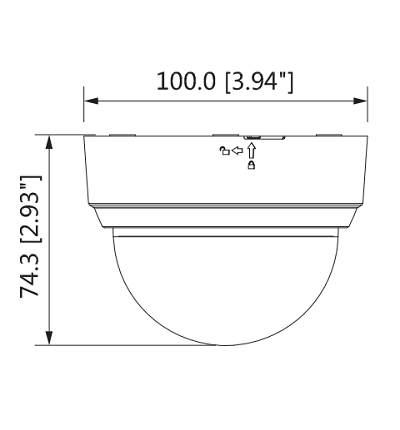 DAHUA HAC-D1A21N-0280B - Cámara Domo HDCVI 1080p/ 103 Grados de Apertura/  Lente de 2.8 mm/ IR 20 Mts/ Uso Interior/ TVI AHD Y CVBS/ #VolDH #NOV