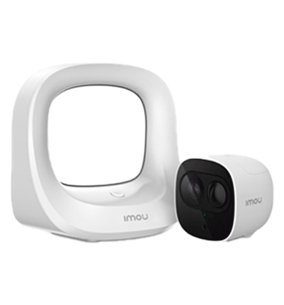 IMOU CELLPROKIT1 - Kit de Cámara 100% Libre de Cables + Estación Base/ Batería Recargable/ 2 Megapíxeles/ Audio Dos Vías/ Detector PIR Integrado/ IR de 10 Metros/ Compatible con Alexa y Asistente de Google/ Almacenamiento en Estación Base/ Wifi/