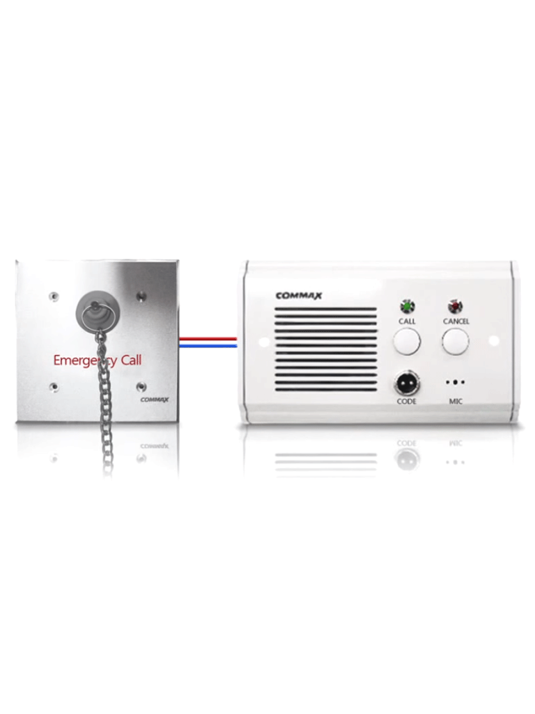 COMMAX JNS4CS - Subestación de cama para sistema de llamado de enfermería / Comunicación por voz con la unidad  JNS70MN / Soporta botón pulsador CC200 y botones de emergencia
