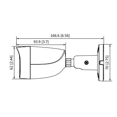 DAHUA HAC-HFW1231CM-28 - Camara Bullet 1080p/ Super Adapt/ Metalica/ Lente de 2.8mm/ WDR Real de 130 dB/ 107 Grados de Apertura/ 30 Mts de IR/ IP67/ Soporta CVI/AHD/TVI y CBVS/ Ideal para Contrastes de Luz/