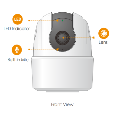 IMOU Ranger 2C 4MP (IPC-TA42N-B-imou)- Cámara IP Domo Motorizado Wifi de 4 Megapíxeles/ H.265/ Autotracking/ Detección de Humanos/ Modo Privacidad/ Micrófono & Bocina Integradas/ Sirena/ Lente de 3.6mm/ Audio dos vías/ Ranura MicroSD/ #TopIMOU