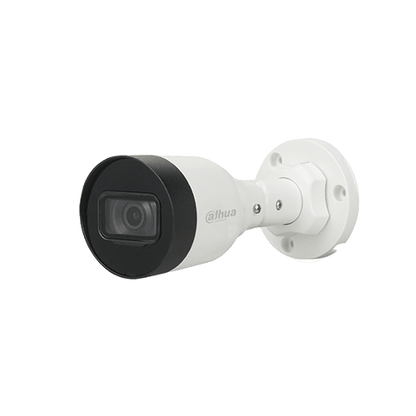 DAHUA IPC-HFW1230S1-S4 - Camara IP Bullet 2 MP con compresión H.265+  lente de 2.8 mm con ángulo de 104°  alcance IR de 30 m  protección IP67  compatible con PoE  DWDR  HLC. Ideal para videovigilancia. #TopDahua