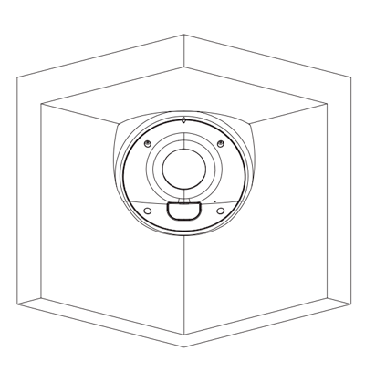 DAHUA IPC-HCBW8442 - Domo IP de 4 MP para Montaje en Esquinas/ Lente de 2.5 mm/  135°/ IR de 10 Metros/ Antivandálico/ Protección Perimetral/ Conteo de Personas/ Mapa de Calor/ IP67 e IK10+ (50J)/ PoE/ E&S de Alarma/ E&S de Audio /