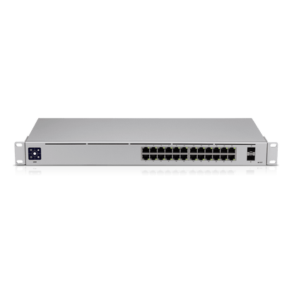 UBIQUITI USW-24 UniFi Switch Capa 2 de 24 puertos 10/100/1000 Mbps más 2 puertos 1G SFP  con pantalla informa#ENE2