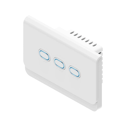 WULIAN SWITCHAW3LN - Apagador Inteligente para automatización de control de luces con formato Americano Conexión LN 3 Botones / Administracion remota desde celular con Brain y aplicacion en celular/ Protocolo Zigbee
