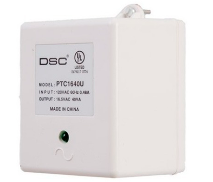 DSC PTC1640U - Transformador 16VCA / 40VA   Fusible Interno para paneles y módulos de NEO  Power Series y Maxsys