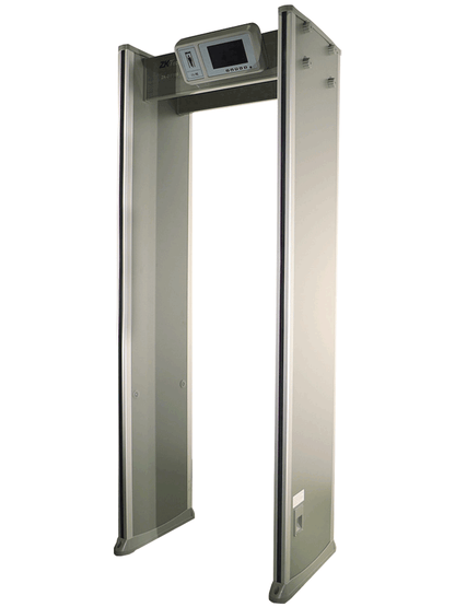 ZKTECO D3180 - Arco detector de metales con 18 zonas de detección  pantalla LCD de 7"  500 niveles de sensibilidad por zona  contador de alarmas y personas  protección por contraseña  indicadores LED y material a prueba de fuego.