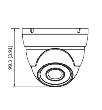 DAHUA HAC-HDW1801M - Camara Domo 4K/ 8 Megapixeles/ Lente de 2.8 mm/ 105 Grados de Apertura/ IR de 30 Mts/ Metalica/ WDR Real de 120 dB/ Soporta: HDCVI  TVI  AHD Y CBVS / IP67/