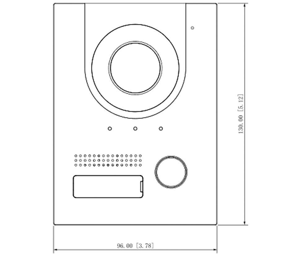 DAHUA VTO2202F-P - Frente de Calle para Videoportero IP/ Metálico/ Cámara de 2 Megapíxeles con 160 Grados de Apertura/ Protección IK07/ Exterior IP65/ Visión Nocturna/ PoE/ Indicador de Voz/ Apertura de Chapa/  #SMBEntradaVehicular