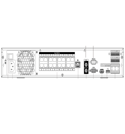 DAHUA NVR4416-16P-EI - NVR de 8 MP /16 Canales IP/ WizSense/ 4k con IA/ 16 Puertos PoE af/at/ 4 Bahias para Discos Duros/ 1 Canal de Reconocimiento Facial por NVR/ 4 Ch con SMD Plus/ Soporta Cámaras con IA/ 10 Bases de Datos de Rostros #NVF #IMD