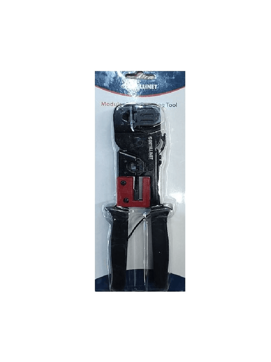 INTELLINET 210836 - PINZA P/CRIMPEAR  RJ11-6P4C  6P2C/RJ11 RJ12-6P6C RJ45-8P8C  8P6C  8P4C  8P2C/ Corta y quita el forro del cable / Fabricada en Acero al carbón / Mango Antiderrapante /