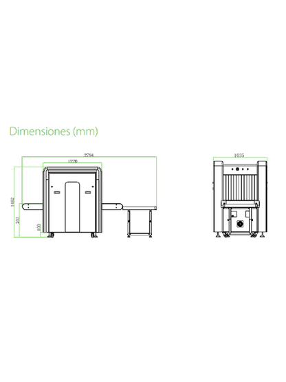 ZKTECO ZKX6550 Máquina de Rayos X con energía doble  túnel para equipaje de 65 x 50 cm  estación de monitoreo  escaneo bidireccional y capacitación en sitio incluida. #MCI2