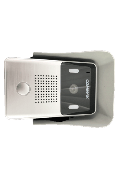 COMMAX DRC4YP - Frente de calle para videoportero  compatible con monitores Commax uso en interior y exterior/ Soporta 2 monitores/ Salida de relay para función de apertura de puerta incluye cubierta metalica
