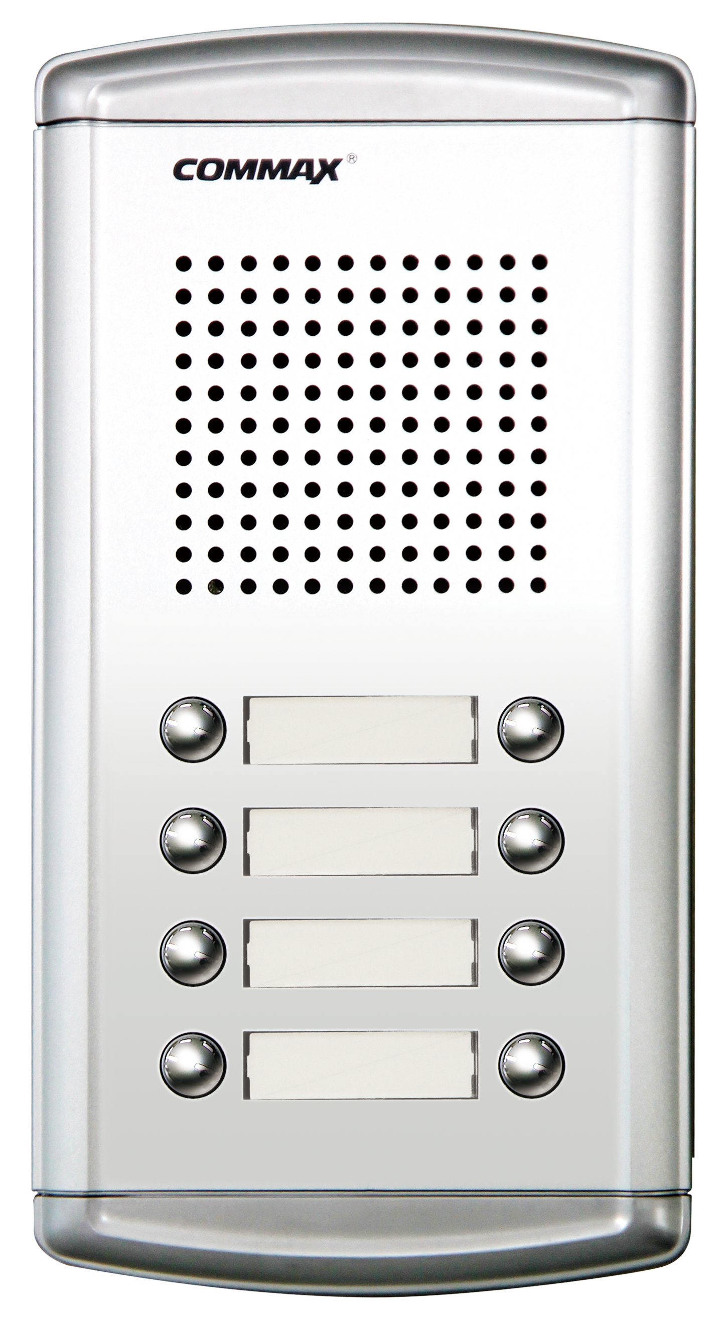 COMMAX DR8AMAP - Kit de frente de calle de audio DR8AM para 8 apartamentos incluye 8 auriculares DPSS y fuente de energía RF1A de 12VDC/ Soporta función de apertura de puerta