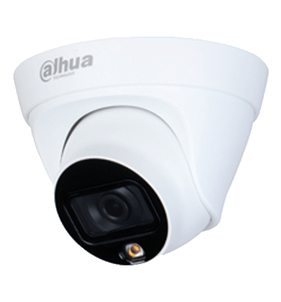 DAHUA IPC-HDW1239T1-LED-S4 - Camara IP Domo Full Color 2 Megapixeles/ Lente de 2.8mm/ 110 Grados de Apertura/ Luz Blanca de 15 Mts/ H.265/ IP67/ PoE/ DWDR/