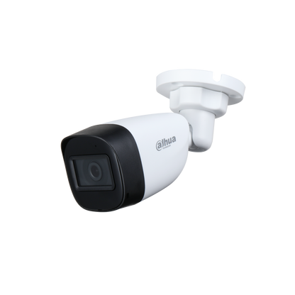 DAHUA HAC-HFW1500CN-A - Camara Bullet de 5 Megapixeles/ Microfono Integrado/ Lente de 2.8mm/ 111 Grados de Apertura/ IR de 30 Mts/ Starlight/ IP67/ CVI/CVBS/AHD/TVI/