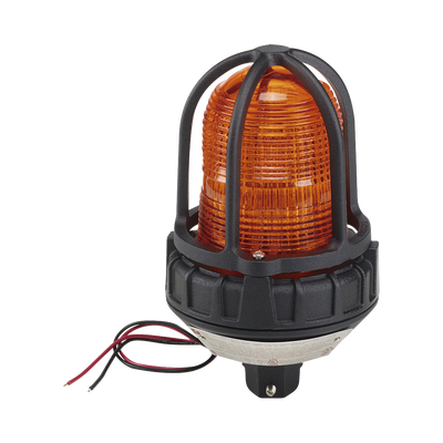 Luz estroboscópica para ubicaciónes peligrosas   montaje tipo tubo  12-24 VCD  color Ámbar