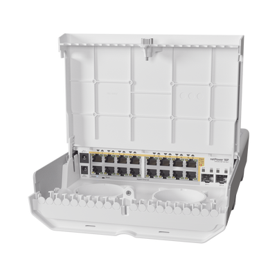 (netPower 16P) Switch administrable Sistema Operativo Dual  16 puertos c/PoE  2 puertos 10G SFP+ para Exterior
