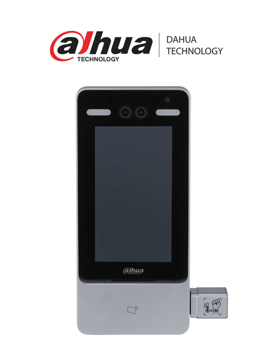 DAHUA DHI-ASI7213YO-V3-T0 - Control de Acceso con Reconocimiento Facial/ Con Medición de Temperatura en Muñeca/ Pantalla Touch de 7 Pulgadas/ Camara de 2 MP/ 50 000 Usuarios/ 50 00 Rostros/ 50 000 Passwords/ 100 000 Registros