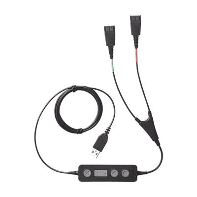 Jabra Link 265 USB/QD cable de entrenamiento  para conectar 2 diademas simultaneas con puerto USB (265-09)