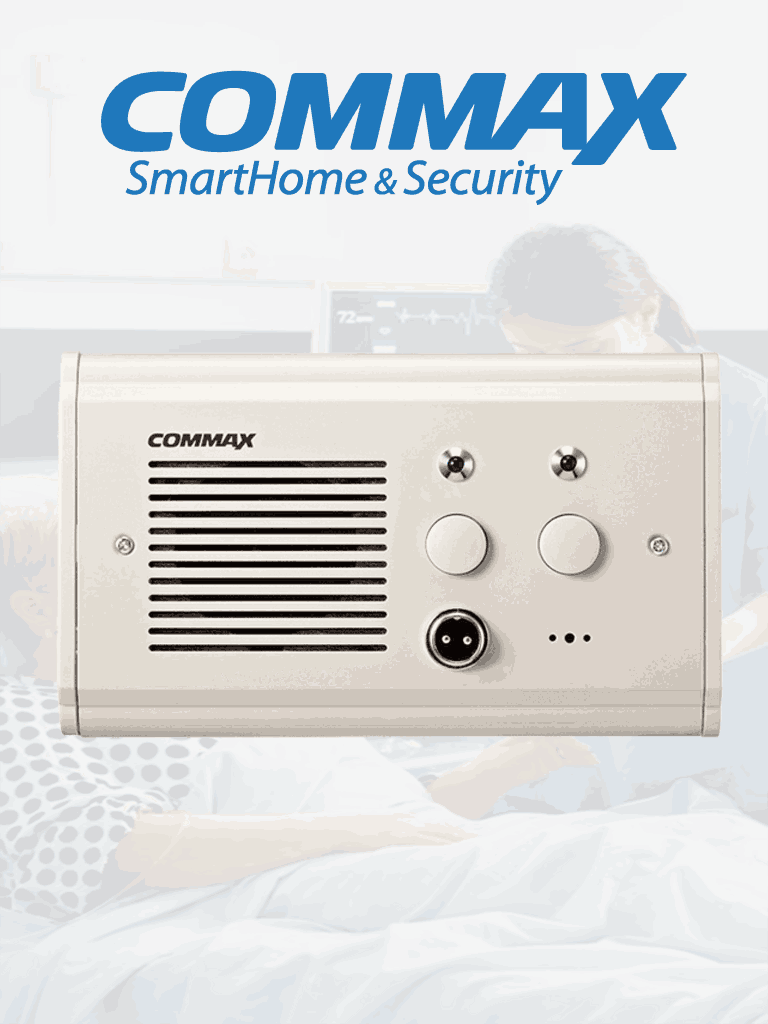 COMMAX JNS4CS - Subestación de cama para sistema de llamado de enfermería / Comunicación por voz con la unidad  JNS70MN / Soporta botón pulsador CC200 y botones de emergencia