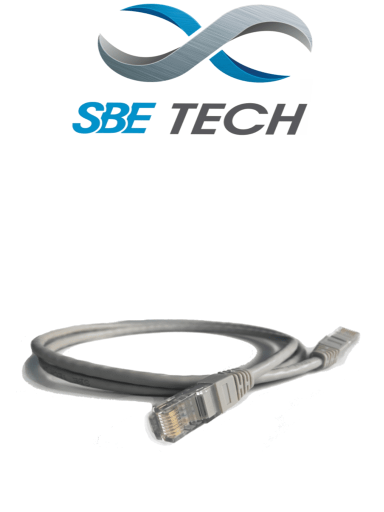 SBETECH  PCC6U0.3M-GY - Patch cord Cat6 de 0.3m  color gris  8 hilos  ISO 11801  Clase E