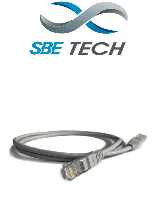 SBETECH  PCC6U0.3M-GY - Patch cord Cat6 de 0.3m  color gris  8 hilos  ISO 11801  Clase E
