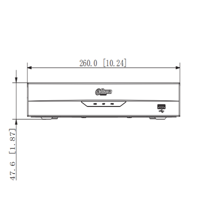 DAHUA NVR2104HS-P-I - NVR de 8 Megapixeles/ 4k/ 4 Canales IP/ WizSense/ 4 Puertos Poe/ H.265+/ 80 mbps/ HDMI y VGA/ 1 Canal con Reconocimiento Facial o 2 Canales con Protección Perimetral o 4 Canales con SMD/ 1 Sata de de Hasta 8TB/