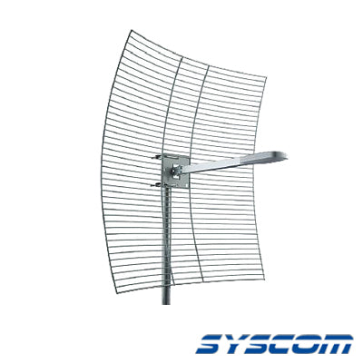 Antena Base Direccional  Rango de Frecuencia 2400 - 2483 MHz  24 dBi de Ganancia.