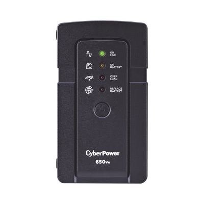 UPS de 650 VA/400 W  Topología Standby  Compacto  Entrada 120 Vca NEMA 5-15P  Con 3 Tomas Respaldo/Protección y 3 Tomas Solo Protección NEMA 5-15R