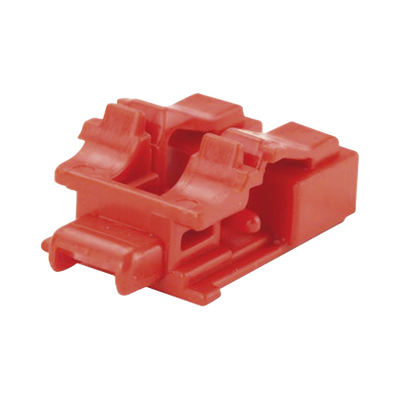 Kit de 10 Dispositivos para Bloquear Puertos de Fibra Óptica LC Duplex  Color Rojo  Incluye Llave de Extracción