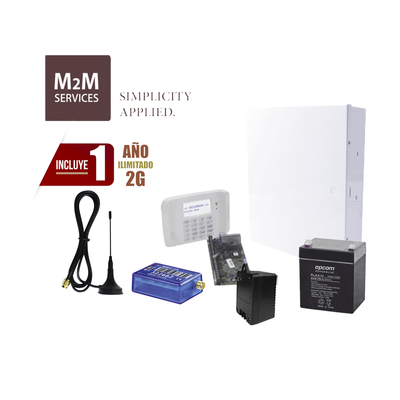 (1 Año datos ILIMITADO INCLUIDO)  Kit Vista48LA con comunicador MINI012G  Teclado  Gabinete  Batería y Transformador