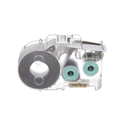 Casete de Etiquetas de Poliolefina de Cinta Continua  Tubo Termocontráctil  11.2 mm de Ancho  2.4 m de largo  Para Cables de 2 a 6.4 mm (16-10 AWG) de Diámetro  Color Blanco