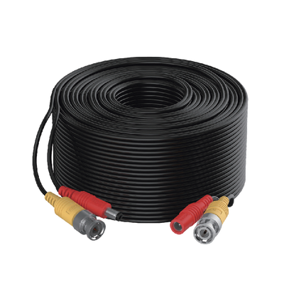 Cable Coaxial Siames (Mini RG59) + Alimentación / 10 Metros de Distancia / CCA / Soporta 1080p (2 Megapixel) hasta 4K (8 Megapixel)  / Uso Interior y Exterior