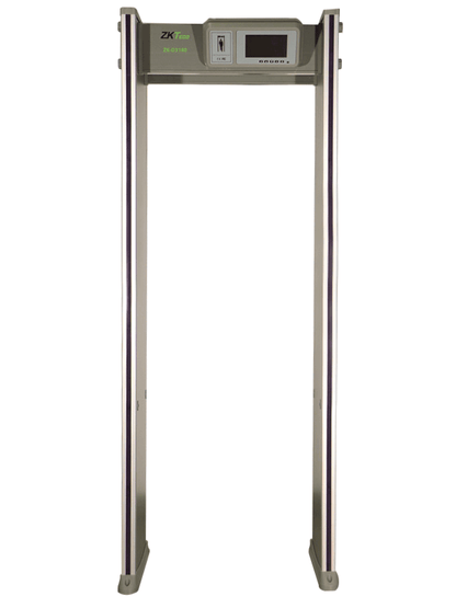 ZKTECO D3180 - Arco detector de metales con 18 zonas de detección  pantalla LCD de 7"  500 niveles de sensibilidad por zona  contador de alarmas y personas  protección por contraseña  indicadores LED y material a prueba de fuego.