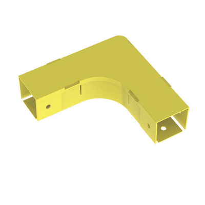Ángulo Recto a 90º Horizontal con Tapa  Para Canaletas FiberRunner™ 2X2  Color Amarillo