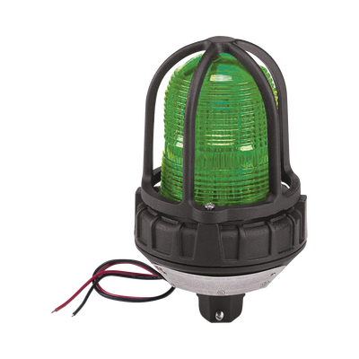 Luz de advertencia LED para ubicaciónes peligrosas  montaje tipo tubo  24 VCD  LED color Verde