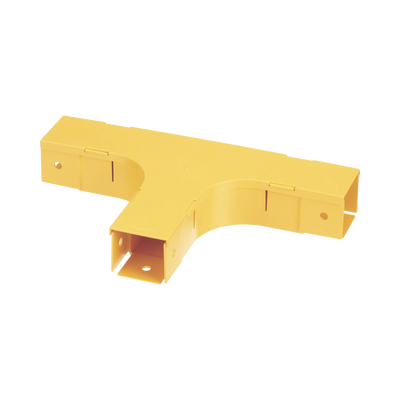 Accesorio en T Horizontal  Con Ángulos a 90º  Para Canaletas FiberRunner™ 2X2  Color Amarillo