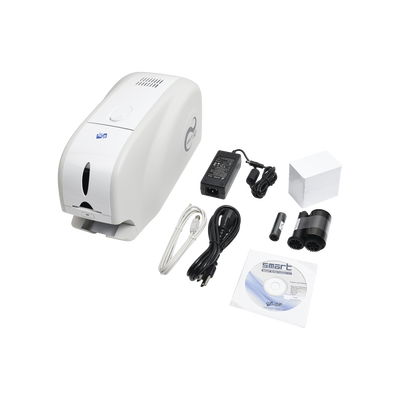 kit impresora de tarjetas PVC/ Una Cara / Incluye Cinta Full Color  Software  100 tarjetas PVC  Kit limpieza