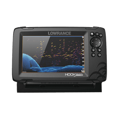 Hook reveal con pantalla solar max de 7 pulgadas  incluye transducer triple Shot