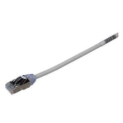 Patch Cord Cat6A  Diametro Reducido 28 AWG  Blindado S/FTP  CM/LS0H  2 m  Color Gris