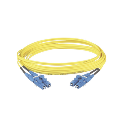 Jumper de Fibra Optica Monomodo 9/125 OS2  LC-LC Duplex  LSZH  Color Amarillo  3 Metros