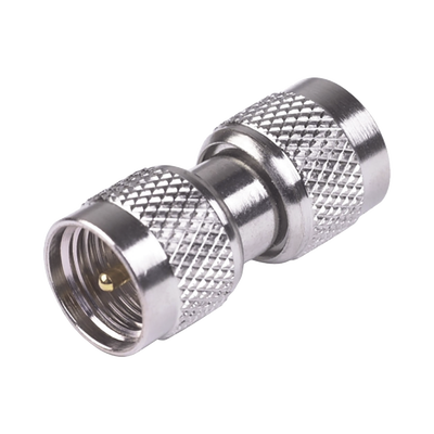 Adaptador Barril  de Conectores Mini-UHF Machos  Níquel/ Oro/ Teflón.