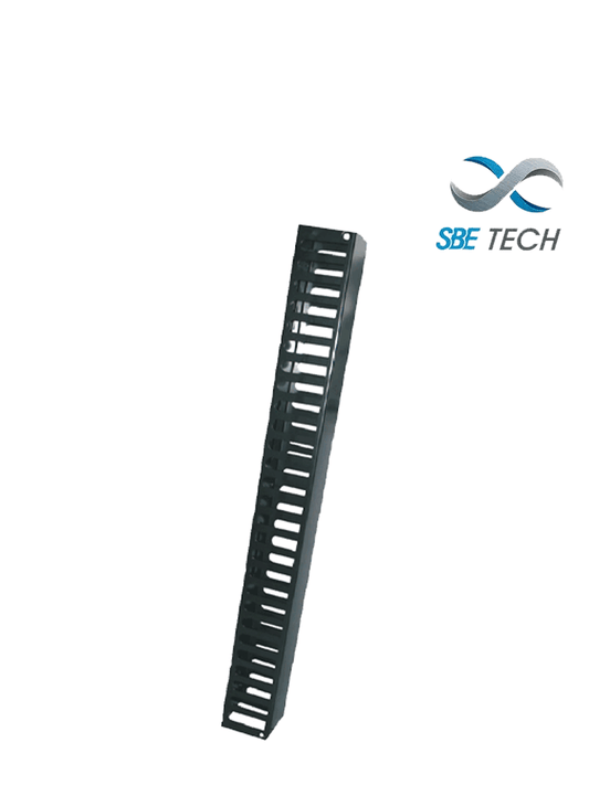 SBE OV20URS- Organizador de cable vertical 3.5 20 UR sencillo  con canal 3" x 3"